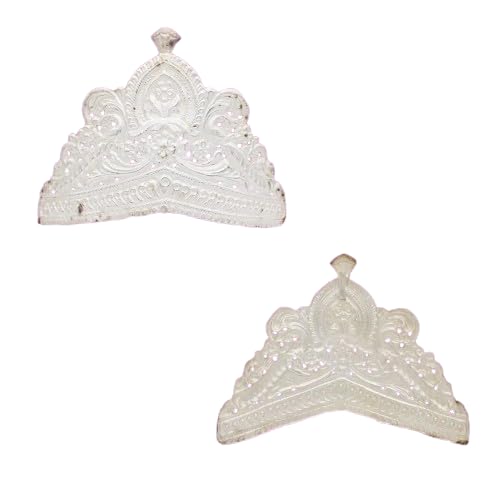 Couronne de dieu en argent pur faite à la main bijou shringar d'exception