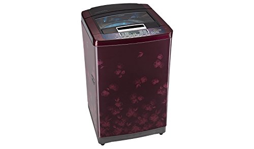 Image of LG 6.5 kg Fully-Automatic Top Loading Washing Machine (T7567TEDLX, New Red Pattern and Wine Black Top)