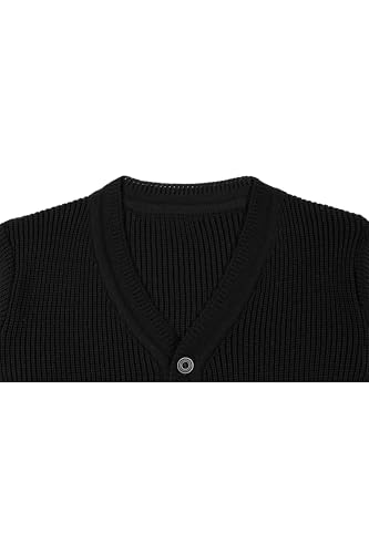 Image of Lilax Baby Boys Basic Long Sleeve V-Neck Classic Knit Cardigan Sweater