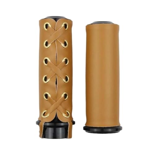 Empuñaduras de manillar de motocicleta impermeables de cuero con correa ajustable universal 6