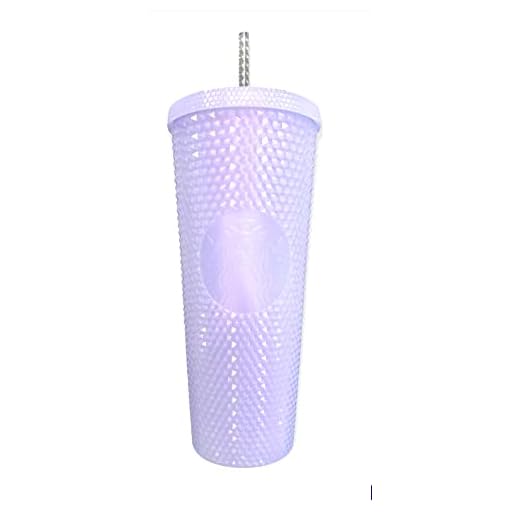 Starbucks 2021 Holiday Icy lilac Bling Studded Plastic Cold Cup Tumbler 24oz