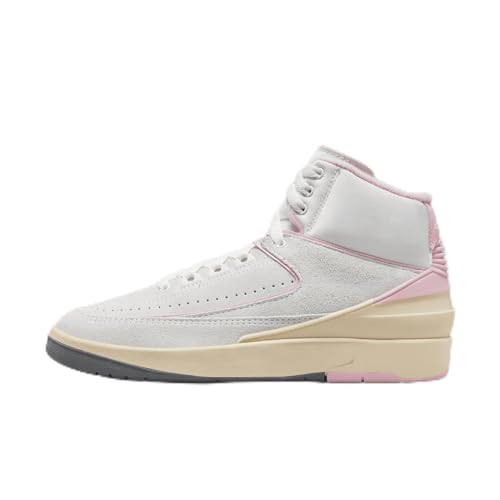NIKE Air Jordan 2 Retro Women's Shoes (FB2372-100, Summit White/Medium Soft Pink/Muslin) Size 11