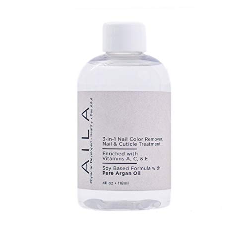 Amazon.com: LOVE AILA 3-in-1 Soy Based Nail Color Remover with Pure Argan  Oil 4 fl oz