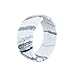 QALO Men's Rubber Silicone Ring, Step Edge Rubber Wedding Band, Breathable, Durable Rubber Wedding Ring for Men, 9mm Wide 2mm Thick, White Marble, Size 11