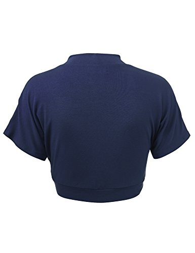 Image of Lock and Love Women's Versatile Open Front Lightweight Short Sleeve Bolero Shrug