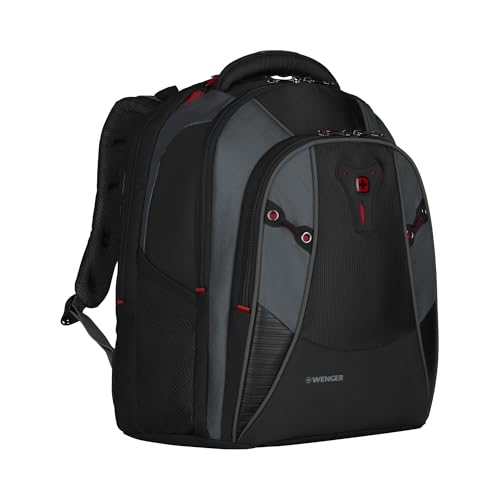 Wenger Mythos Mochila para portátil con organizador de artículos, portátil de hasta 16 pulgadas, 27 l, mujer hombre, negocios universidad escuela viajes, azul, 600632