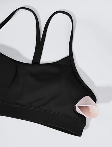 Image of BAYDI Clouduxi Y Back Sports Bra for Women - Padded Racerback Spaghetti Strap Low Impact Workout Yoga Bra, A-C Cups