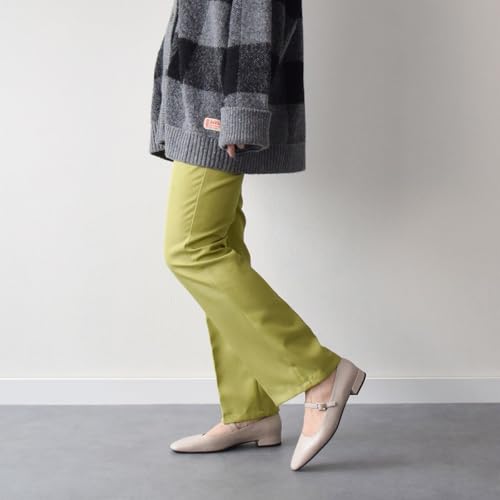 Women's Mary Jane Flat, Gray, 22.5 cm3