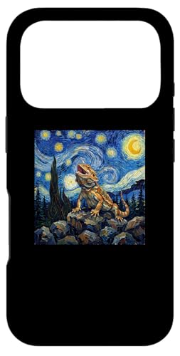 Bearded dragons Prehistoric Starry Night Van Gogh Style �X�}�z�P�[�X iPhone 17 Pro �p