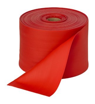 Bande élastique THERABAND sans latex rouge M de 22,9m haute résistance