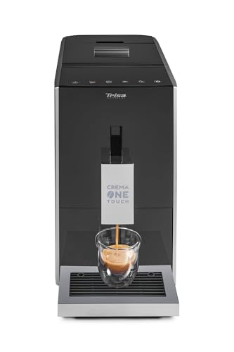 Trisa Crema One Touch Kaffeevollautomat, 19-Bar Druck, 1.2L Wassertank, 130g Bohnenbehälter, Heißwasserfunktion, Einfache Reinigung, Intuitive Bedienung – Bild 3