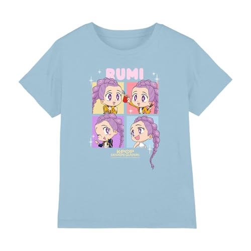 Kpop Demon Hunters - Huntrix Rumi Chibi Boxes Kids T Shirt, Light Blue, 7-8