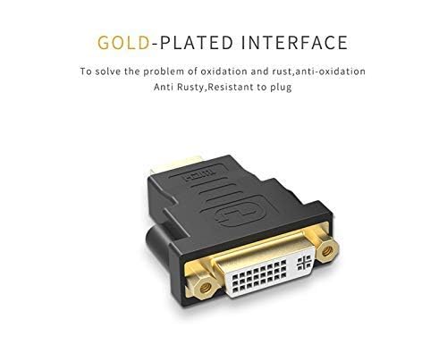 Image of ETZIN DVI to HDMI Adapter Converter HDMI Male to DVI 24+5 Female Converter Adapter, HDMI to DVI Converter Gold Platted 1080P for HDTV Projector Monitor etc.