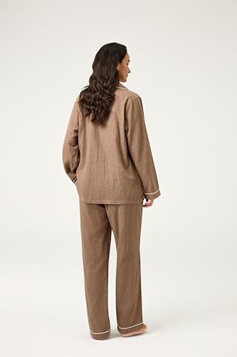 Image of BESTOUCH Womens Pajama Sets: 100% Cotton Muslin Linen Feel