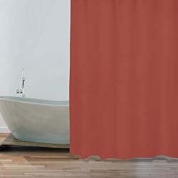 Cortinas De Baño Color Rojo MSV Cortina DE Ducha 180X200CM Terracotta