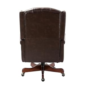 Hulala home maximiliano modern swivel executive chair with tufted back by brown  urban country home decor