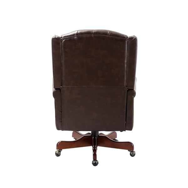 Hulala home maximiliano modern swivel executive chair with tufted back by brown  urban country home decor