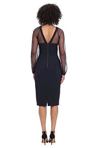 Image of Maggy London Women's Illusion Dress Occasion Event Party Holiday Cocktail Guest of Wedding.