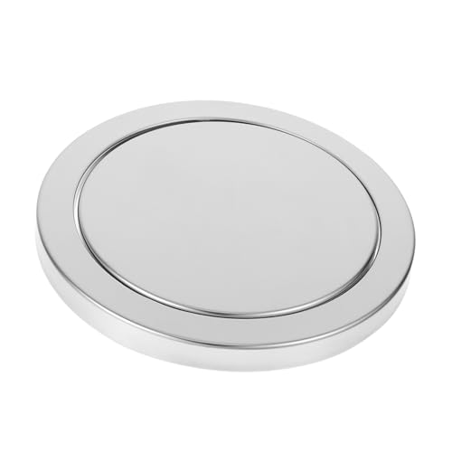 Levemolo Stainless Steel Round Swing Top Trash Can Lid Elegant Design for Office Kitchen Bathroom Stylish Waste Bin Cover Replacement Space Saving