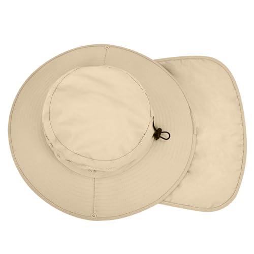 Image of Sun Hats for Men Women, UPF 50+ Protection Fishing Hat with Neck Flap