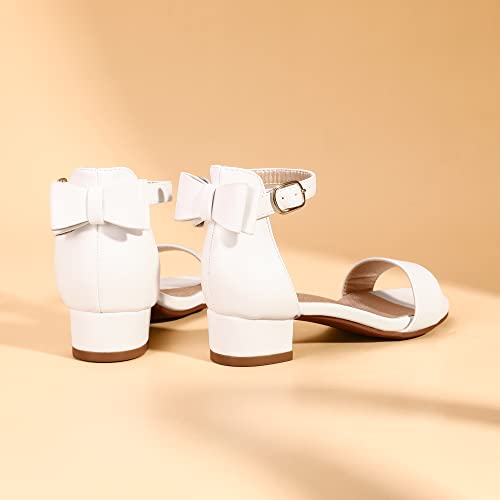 Image of PANDANINJIA Girls Dress Shoes Toddler Kids Heels Sandals Flower Girl Shoes