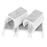 HAMPPLIES 5 Piezas Almohadillas Reutilizables para Patas de Silla de Suelo Antideslizantes de Fieltro y Resistentes para Muebles y Pisos Blanco