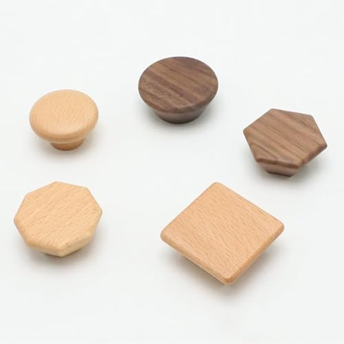 Pomos redondos de madera de 60 mm para renovar tus muebles fácilmente 3