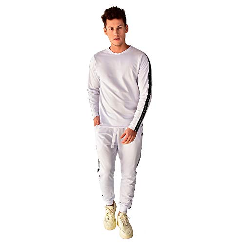 Calça Moletom Jogger Skinny Brohood Masculino Branco GG