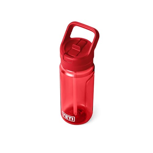 Image of YETI Yonder 600 ml /20 oz Water Bottle with Yonder Straw Cap, Rescue Red