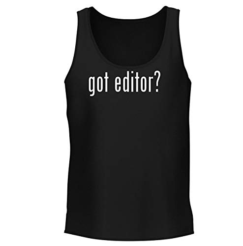 got editor? - Men's Soft & Comfortable Tank Top, Black, X-Large