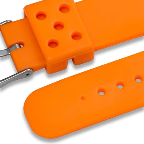 Bracelet plongée extra long orange 20mm pour vos sessions de surf - 3