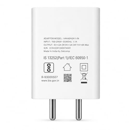 Image of Original Charging Adpater 44W USB Type C Charging Wall Adapter Compatible with Vivo Y100A, Vivo T2 and Vivo V25 Smartphones (Adapter and Cable) 44w