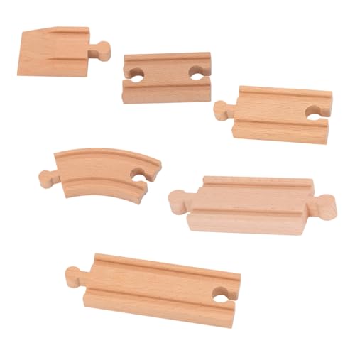 Imagen de VYNZOR 6 Piezas Juego de Vías de Tren de Madera