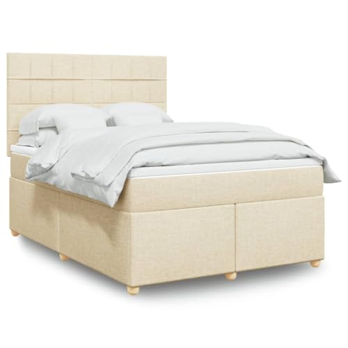 Generico Kangqiling3293580 - Cubrecanapé de muelles con colchón color crema, 140 x 19 cm, de tela