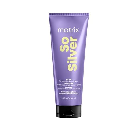 Matrix Total Results So Silver Deep Conditioning Triple Power Toning Hair Mask | Repairs Damaged Blonde & Silver Hair | for Color Treated Hair | 6.8 Fl Oz