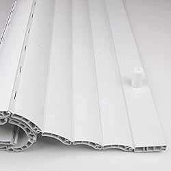 Persianas Tambor Exterior Rollo Persiana Enrollable de Lama Curva 50mm PVC Blanco | Corte a Medida Gratis | PERTONI TENDE (140, 100)