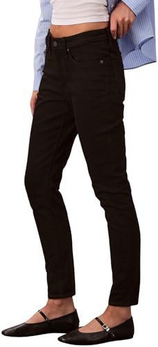 Calvin Klein Vaqueros Mujer Skinny Classic Black Talle Medio, Negro (CK Classic Black), 26W/32L