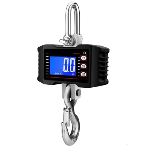 Cyfrowa waga wisząca, Waga dźwigowa 1500 kg, cyfrowa, podświetlana, waga hakowa LCD, waga dźwigowa(Nero)