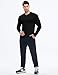 JMIERR Henley Shirts for Men Muscle Slim Tight T Shirt V-Neck Long Sleeve Longline Shirts Elasticity Gym Workout Tees Shirt, XL, Black