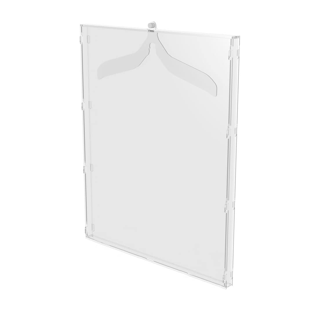 Teca per Maglietta da Calcio con Appendino | Realizzata in acrilico con altezza 90 cm, larghezza 75 cm e profondità 5,5 cm | Ideale come quadro per maglietta da calcio | Made in Italy (da muro)