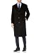 Men's Single Breasted Black Wool Cashmere Full Length Topcoat