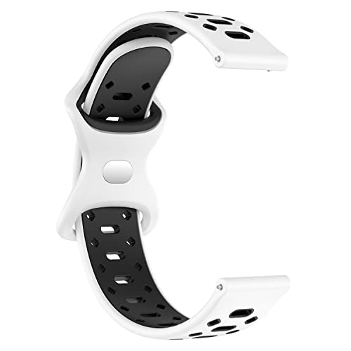 Huwokxix 22mm Watch Strap compatible with Fossil Gen 5 Carlyle,Adjustable Silicone Sports Wristband Replacement Band for Garmin Vivoactive 4 - Image 2
