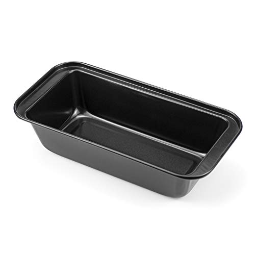 Lawei 4 Pcs Loaf Tin Bread Pan Non Stick Carbon Steel for Cookware Bakeware - Black, 25.5 x 13 x 6cm Second Image