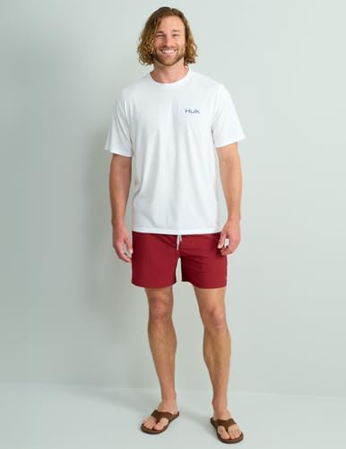 HUK Mens Short Sleeve Performance Tee, Fishing T-Shirt for Men, HUK and Lures - White, Small - 2