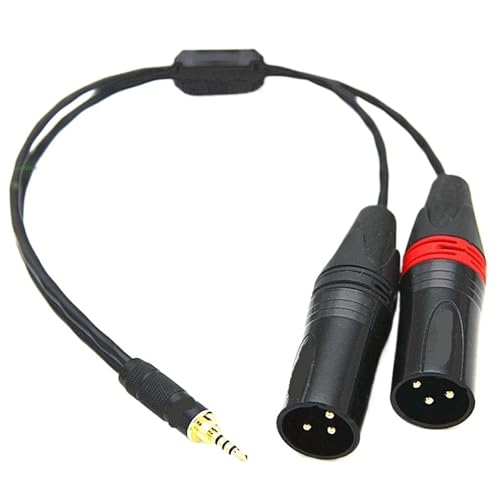 Câble TRRS 2,5mm vers 2 XLR mâle 5m adaptateur audio symétrique