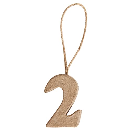 RAYHER 67103000 Pappmachã © Numbers 2 FSC Recycled 100%, 4x2,5x1 cm with H