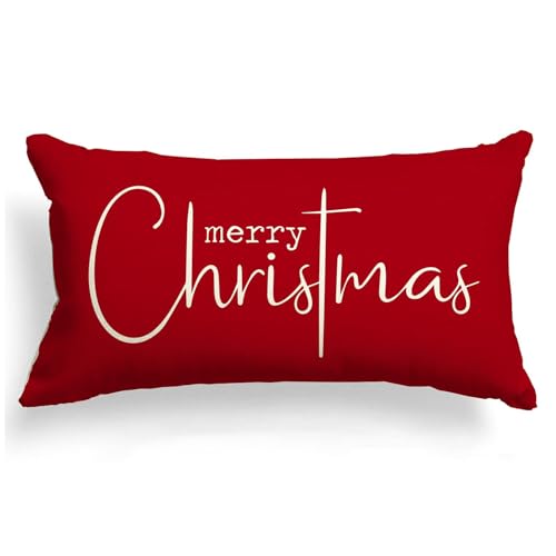 Allorry Christmas Pillow Covers Merry Christmas Throw Pillow...