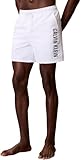 Calvin Klein Herren Medium Drawstring Lv00n61047 Badehose, White (Classic White), M