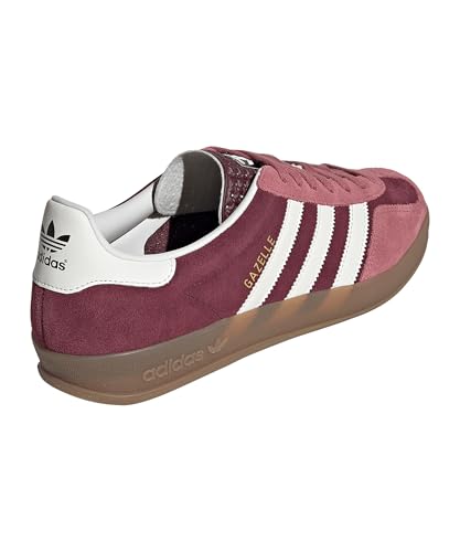 Image of adidas Gazelle Indoor Men's Shoes, Maroon /Cloud White /Preloved Crimson, Size 9.5