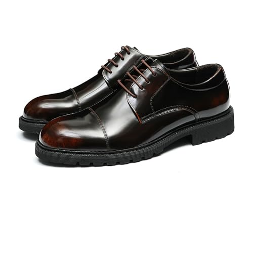 Men's Premium Dress Shoes for Business and Weddings Comfortable Heightening Oxfords with Non-Slip Sole, Versatile Formal Casual Wear